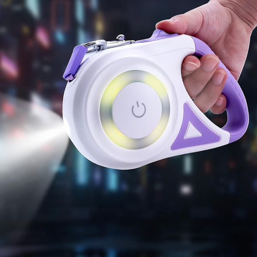 Laisse anti-traction avec lumières LED