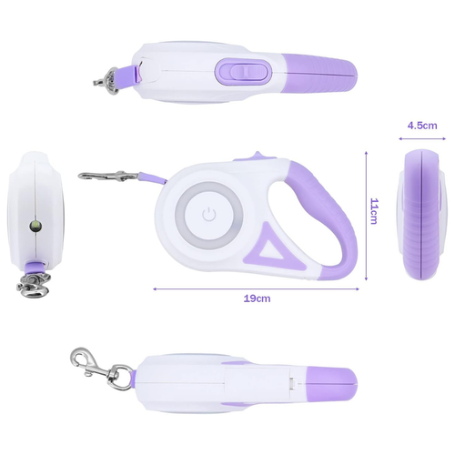 Laisse anti-traction avec lumières LED